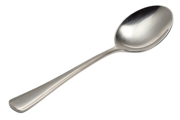 Silver Spoon on Black Background