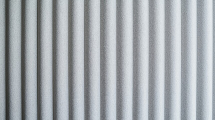 Obraz premium Minimal flat acoustic panel background in soft gray with vertical lines
