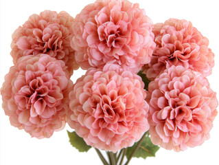 Beautiful pink flowers arranged in bouquet, showcasing delicate petals and lush appearance, perfect for decoration or gifting. Their vibrant color adds cheerful touch to any setting