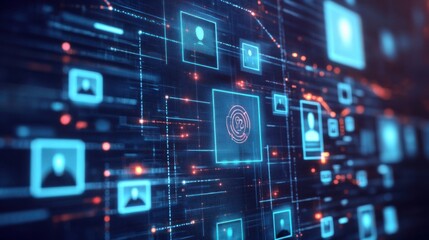 An AI powered recruitment platform analyzing resumes and matching candidates with job opportunities based on qualifications, Business technology style, photo of