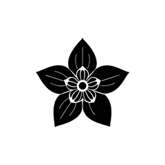 creative details Columbine Flower Icon vector illustration