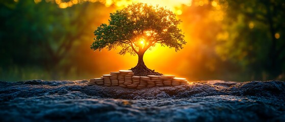Tree of Wealth Sunrise.