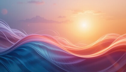 Sunset waves over ocean horizon seascape photography natural beauty tranquil environment aerial view serene concept for seo impact
