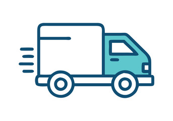 Fast Delivery Truck Icon, Express Shipping Vector, Quick Transport Graphic, Speedy Cargo Illustration, Delivery Truck Symbol