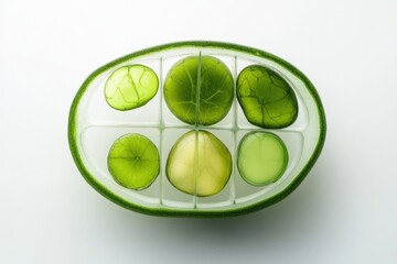 Fresh green composition showcasing various leaf shapes and shade