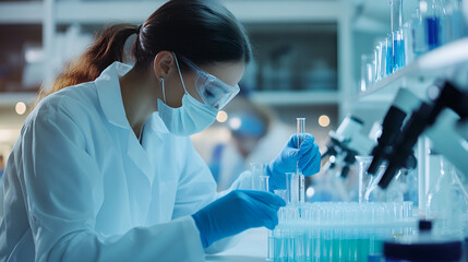 Professional health care researchers working