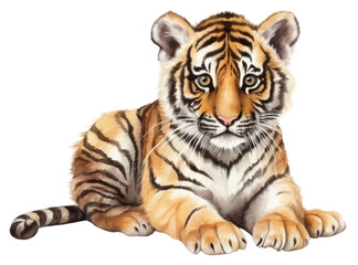 Obraz premium PNG Tiger wildlife cartoon animal.