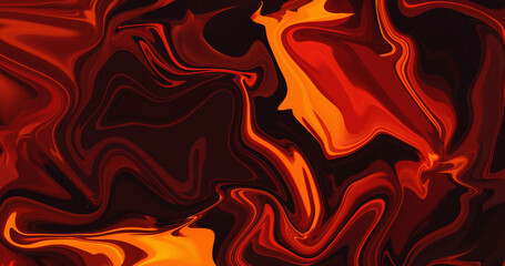 Abstract Liquid Swirl Red Orange Black Dark Tones Texture Design Art Painting Background Image