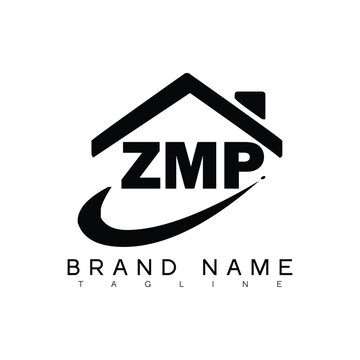 ZMP letter logo design. ZMP business and real estate monogram logo vector template.