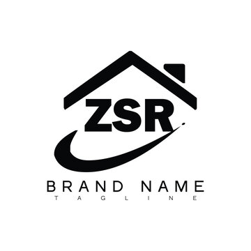 ZSR letter logo design. ZSR business and real estate monogram logo vector template.