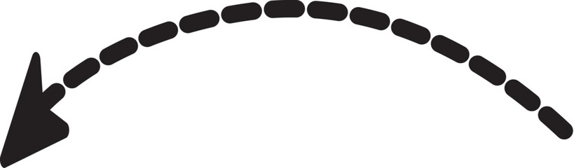 arrow dotted hand drawing element