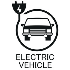 elektric vehicle,energy-saving and pollution-free electric car icon, electric car vector