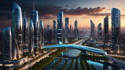 Fototapeta premium City of the future