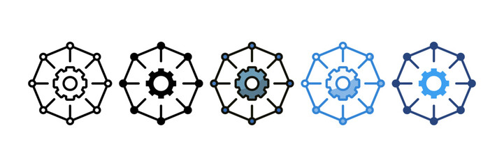 Solution Hub Icon Set Multiple Style Collection