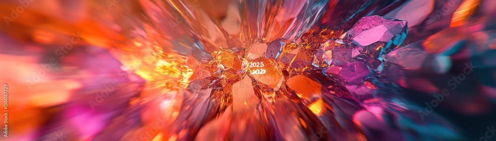 Fototapete Vibrant Abstract Background Featuring a Kaleidoscope of Orange Purple and Iridescent Hues Blending into a Unique Pattern Creating a Stunning Visual Effect