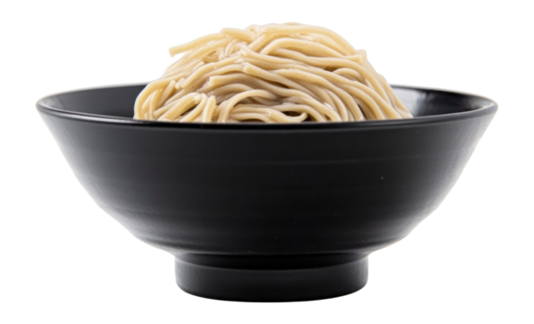 PNG A soba with a black bowl background noodles food. - Powered by Adobe