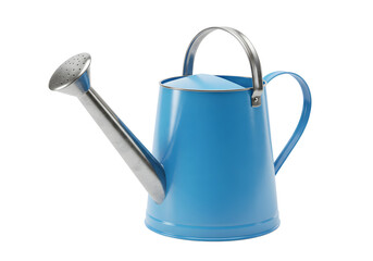 Blue metal watering can png transperent or isolated on white background