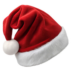 Santa Claus red hat isolated PNG background. hat, christmas, santa, cap, holiday.
