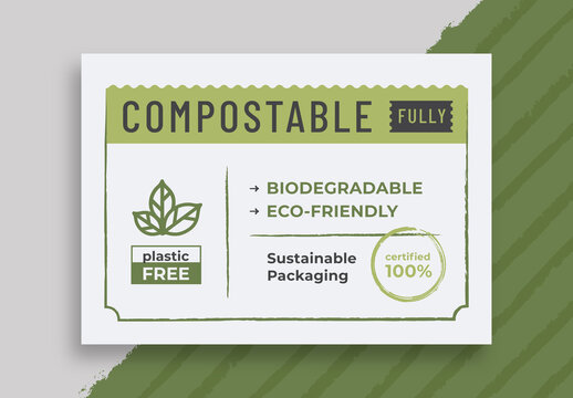 Eco Friendly Label Design Compostable and Biodegradable Packaging