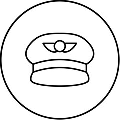 Pilot hat Icon