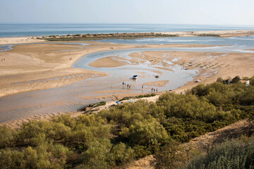 Vistas de la ria de Cacela en Portugal