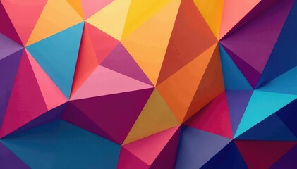 Obraz premium Repeating triangles forming a colorful mosaic, triangle, design element, illustration