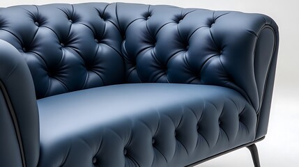 Obraz premium Luxurious Cream Leather Upholstery with Button-Tufted Pattern - Closeup Texture Background