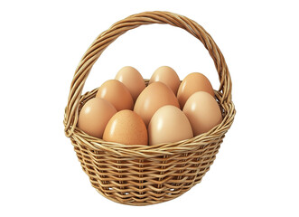 eggs in wicker basket