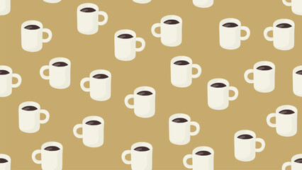 seamless pattern with coffee illustration