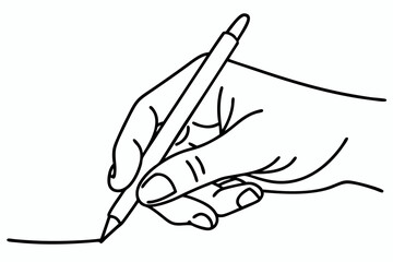 Elegant Handwriting Continuous Line Artwork Drawing Education Concept