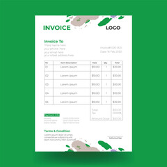 Creative, simple and ceative invoice template, invoice design