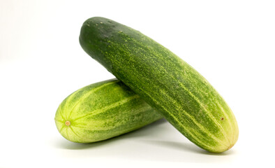 Cucumber with water drop in white background, Cucumber in isolated background