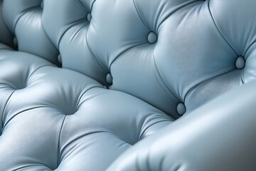 Obraz premium Luxurious Cream Leather Upholstery with Button-Tufted Pattern - Closeup Texture Background