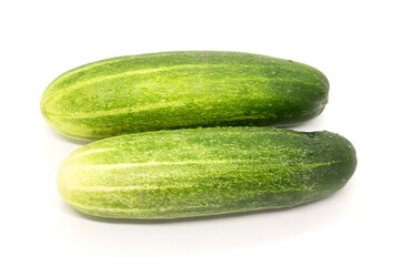 Cucumber with water drop in isolated background, Cucumber in white background