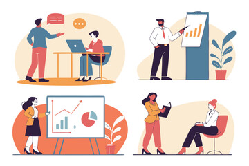 Business & Marketing Mega Set: Professional Illustrations of Work & Growth