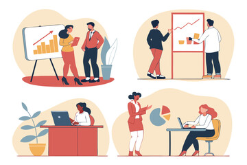 Business & Marketing Mega Set: Professional Illustrations of Work & Growth