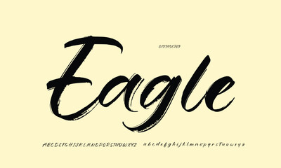 EagleHorizonP vector font alphabet with numbers