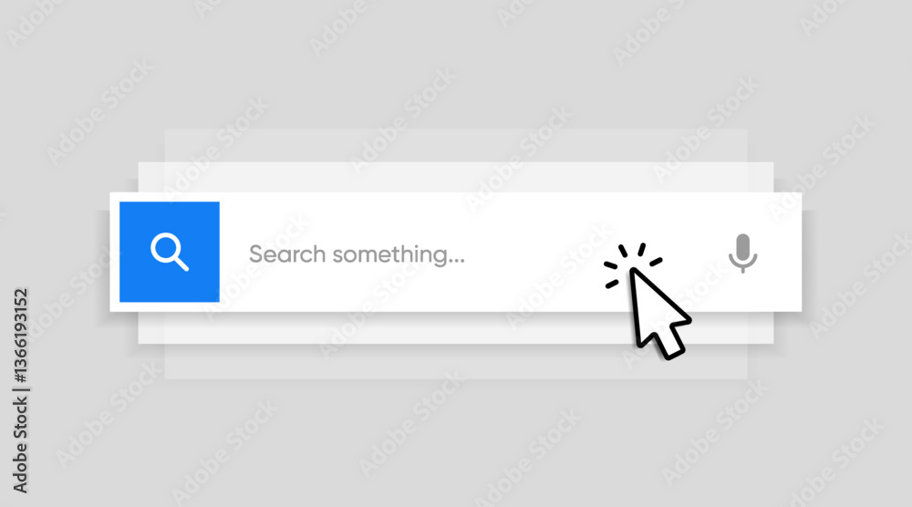 Fototapete Search Bar with suggestions for UI UX design and web site. Search Address and navigation bar icon. Collection of search form templates for websites. Search engine web browser window template