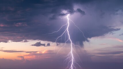 Idea Strike A Powerful Lightning Strike Illuminates A Stormy Sky, Symbolizing Creativity, Innovation, And Sudden Inspiration. A Captivating Image, Representing A Breakthrough Moment Under A Colorful