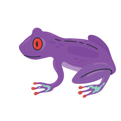 Purple frog icon clipart avatar logotype isolated illustration