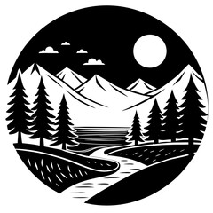 Landscape Silhouette Vector