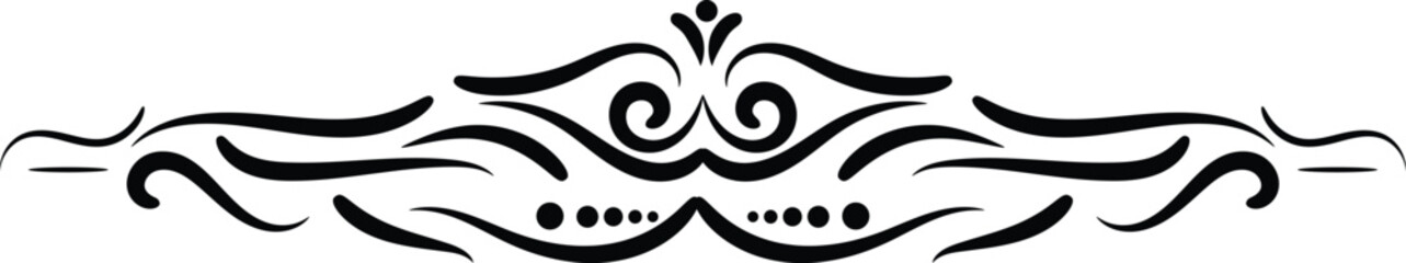 Elegant Ornamental Divider for Web and Print Design, tribal wolf tribal tattoo