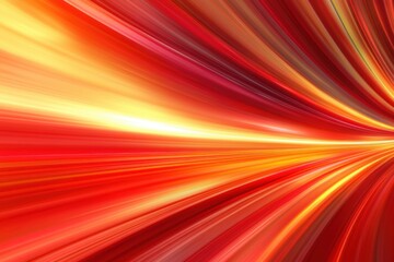 Obraz premium Red background, speed lines, light rays, gradient red and yellow colors, light effects, speed effect, curved lines, dynamic composition