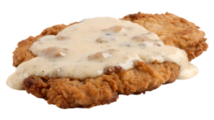 The Classic Crispy Country Fried Steak: Thinly Pounded Steak, Seasoned Breadcrumbs, Pan-Fried to Perfection & Topped with Creamy Gravy.