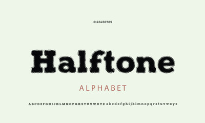 Luxury Halftone alphabet letters font for logo