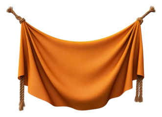 orange fabric banner