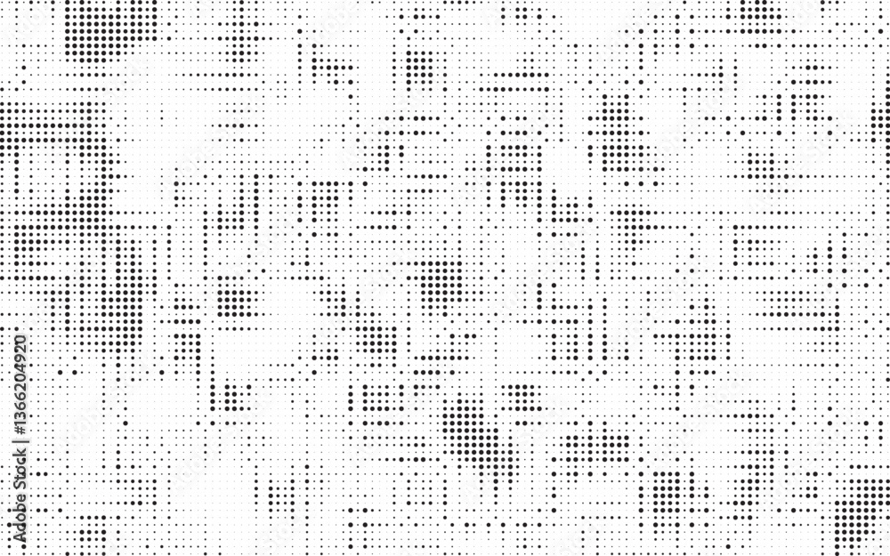 Poster Halftone background vector, abstract backdrop design with two tone pattern and copy space for edit your content. Vector Illustration.