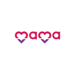 mama logo design with geometry