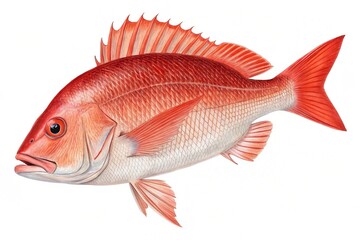 Obraz premium Red snapper isolated on transparent background 