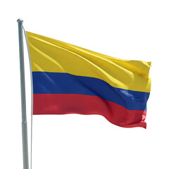 Colombian flag isolated on transparent background